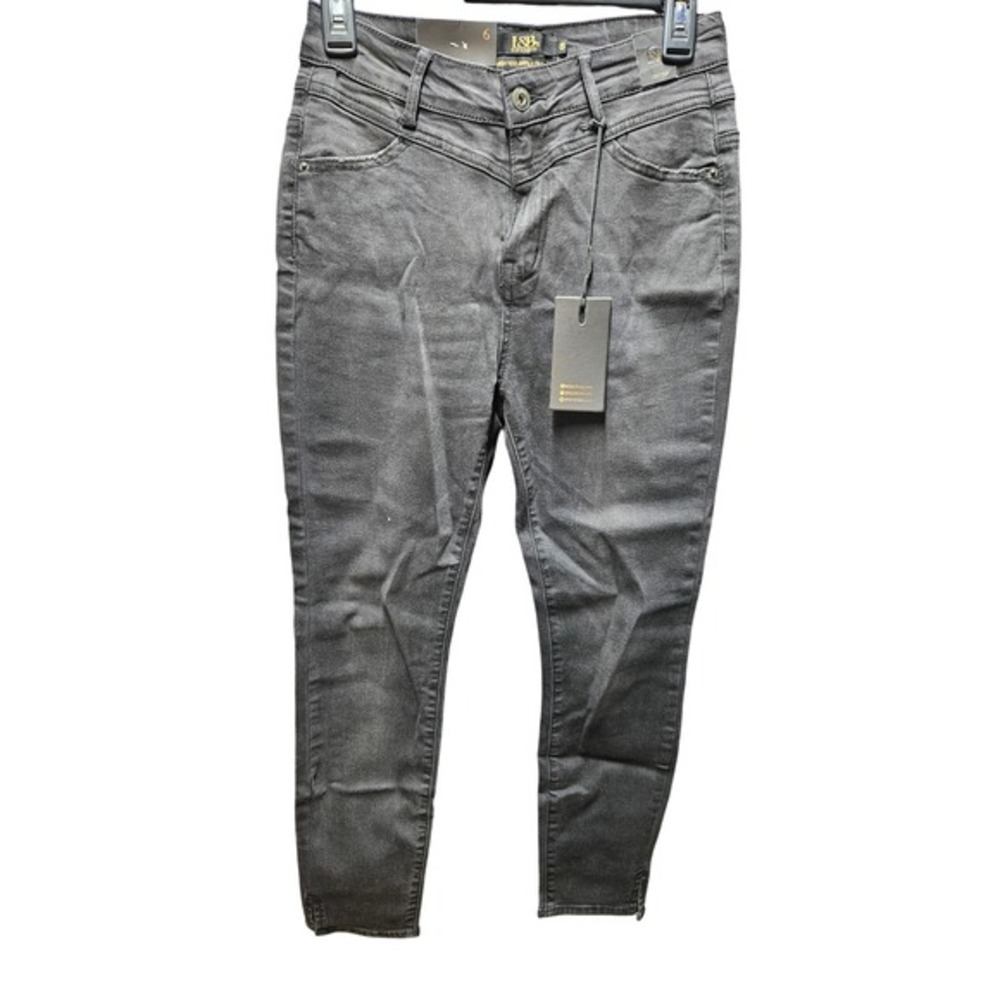L&B Lucky & Blessed Women's Gray Wash Skinny Leg Jeans Size 6